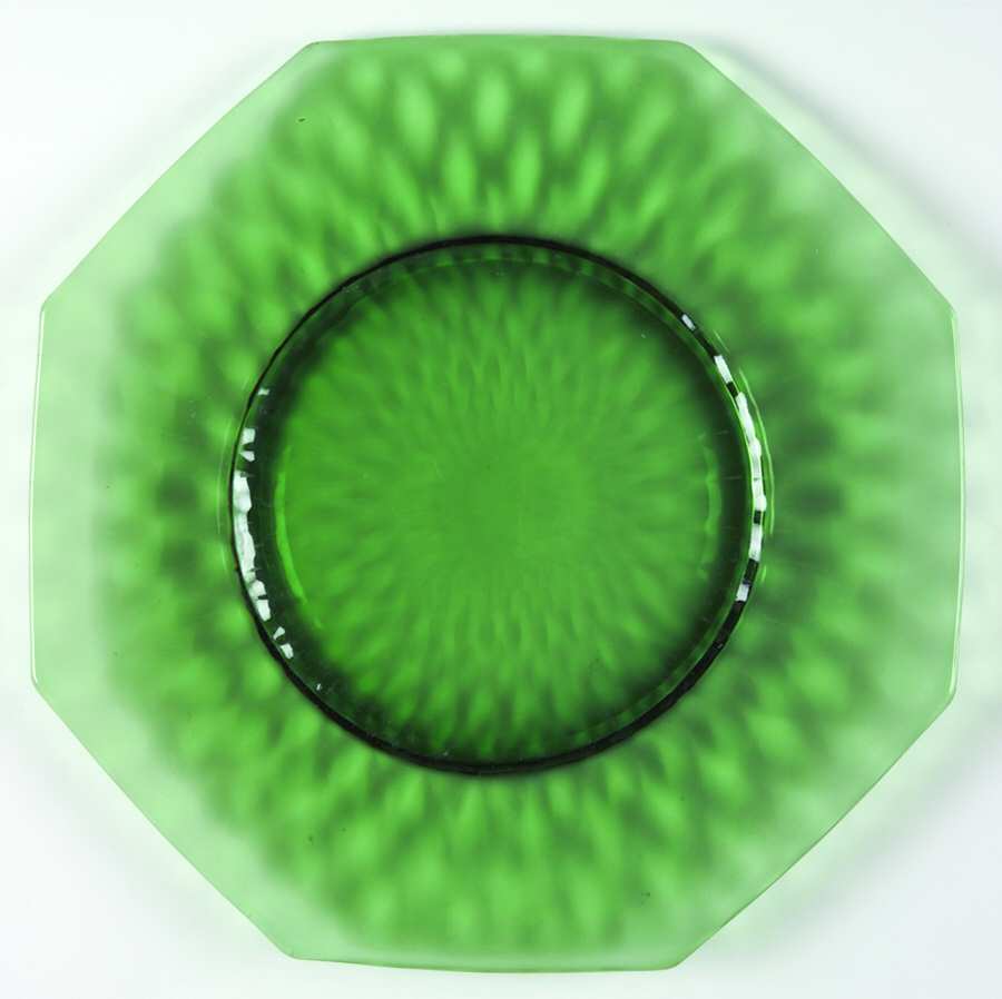 Diamond Optic Green 7" Salad Plate by Fenton-1