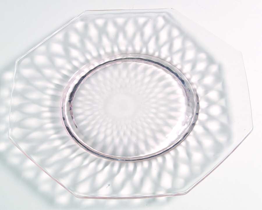 Diamond Optic Pink 7" Salad Plate by Fenton-1