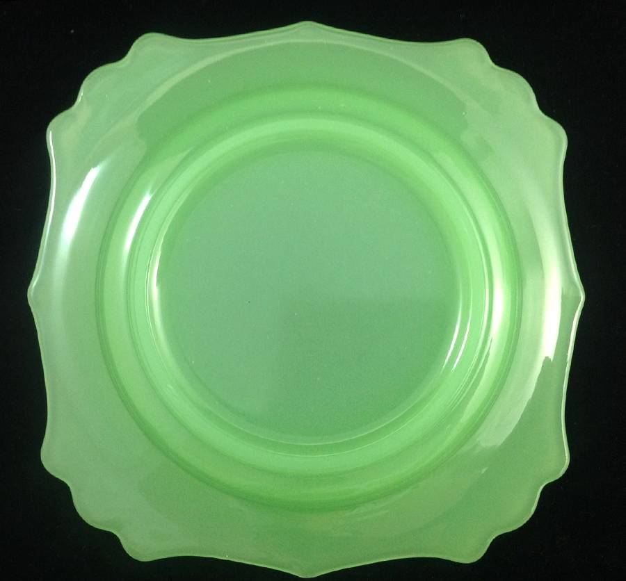 Elizabeth Jade Green Salad Plate by Fenton-1