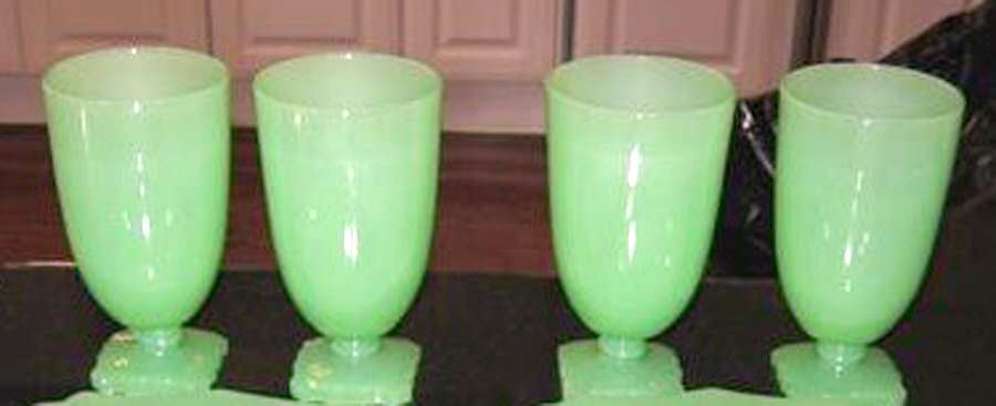 Elizabeth Jade Green 9 Oz Footed Tumbler by Fenton-1