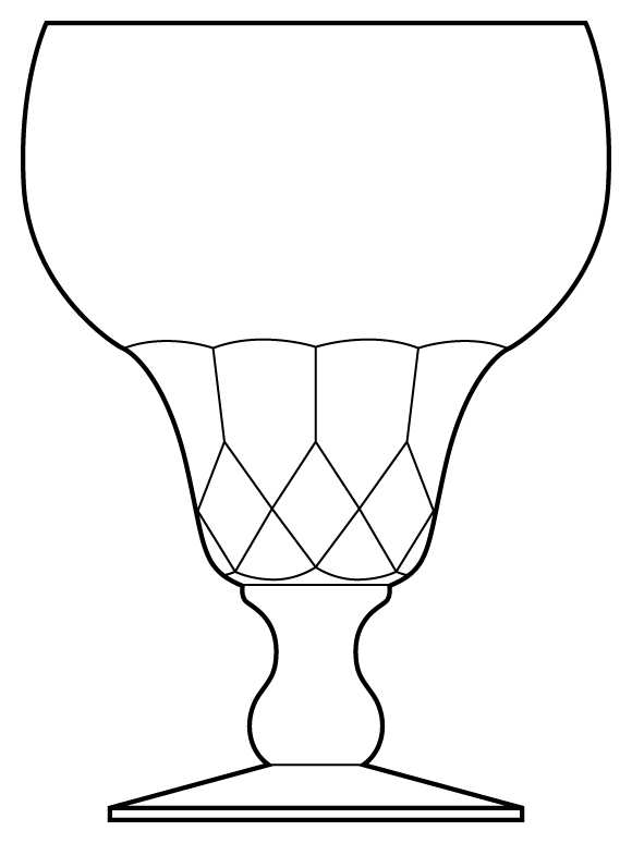 Georgian Clear Water Goblet by Fenton-1