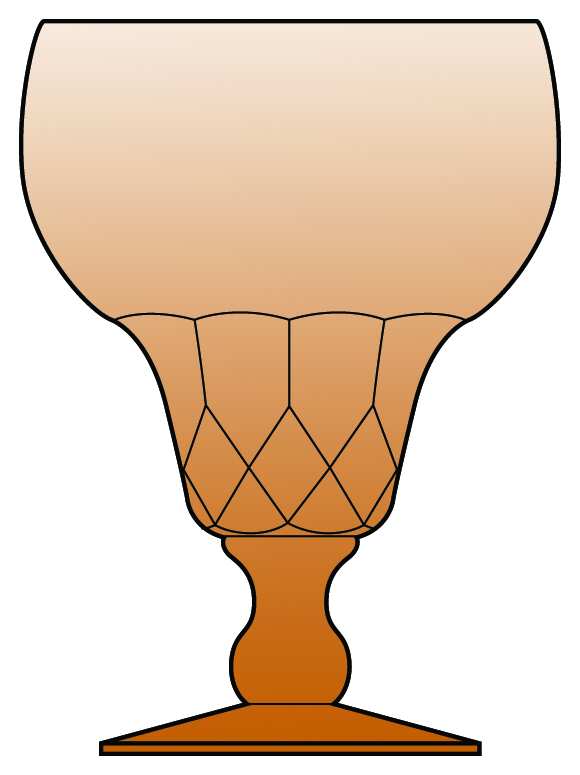 Georgian Amber Water Goblet by Fenton-1
