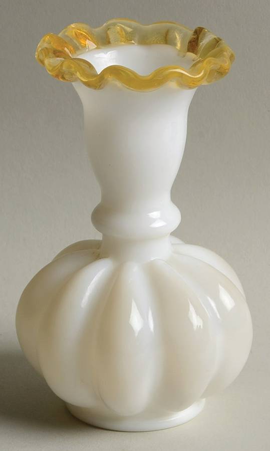 Gold Crest 5" Flower Vase by Fenton-1
