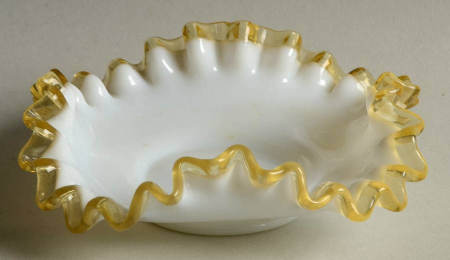 Gold Crest 5" Square Bon Bon by Fenton-1