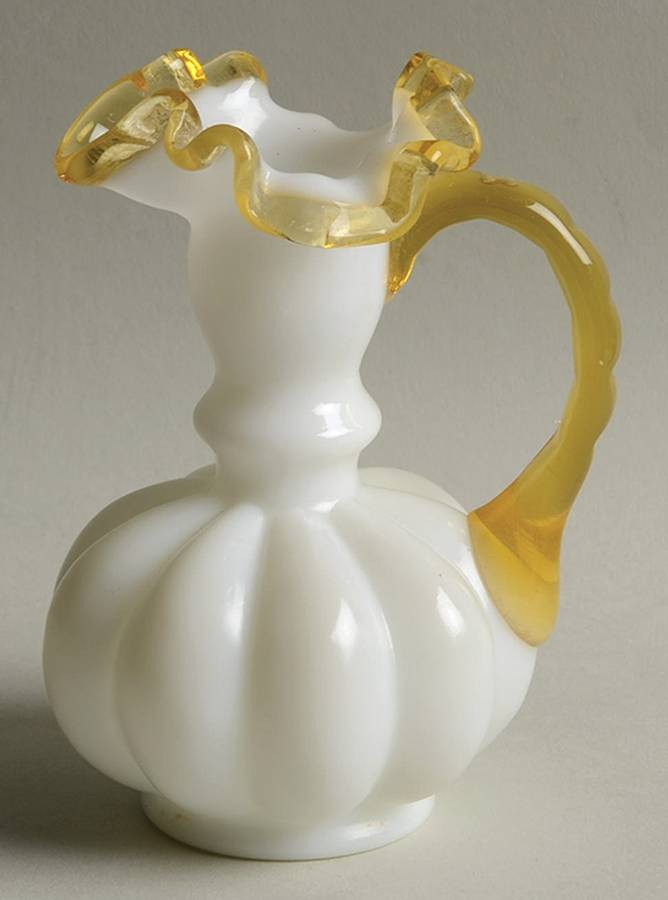 Gold Crest 5" Handled Jug by Fenton-1