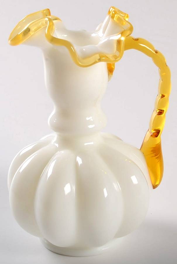 Gold Crest 6" Handled Jug by Fenton-1