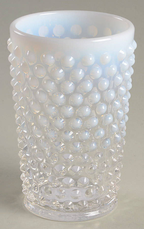 Hobnail French (Opalescent) 12 Oz Flat Tumbler by Fenton-1
