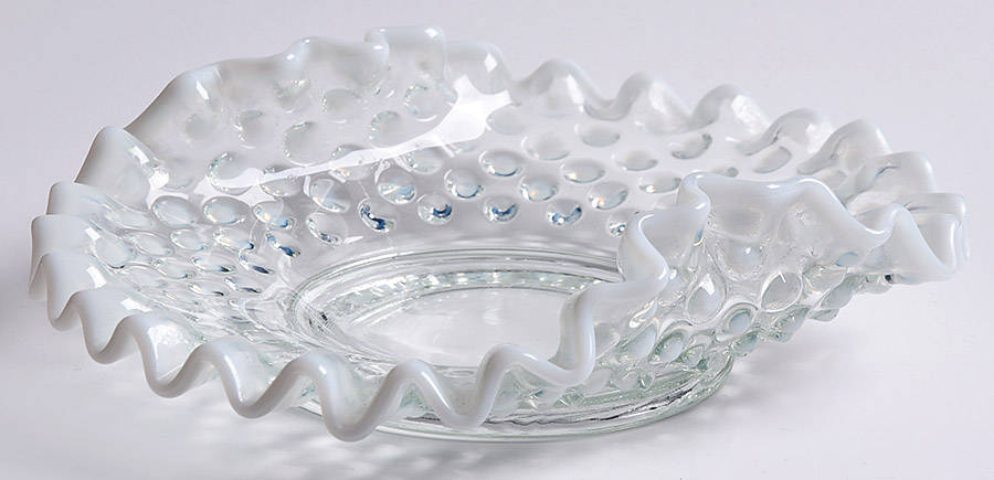 Hobnail French (Opalescent) 6" Bon Bon Plate by Fenton-1