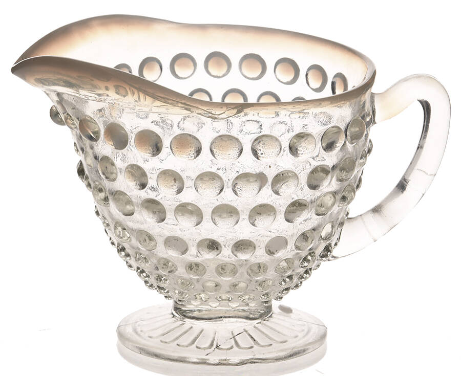 Hobnail French (Opalescent) Footed Creamer by Fenton-1