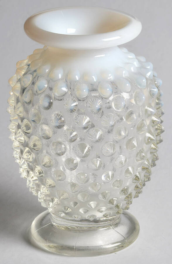 Hobnail French (Opalescent) 3" Miniature Flared Vase by Fenton-1