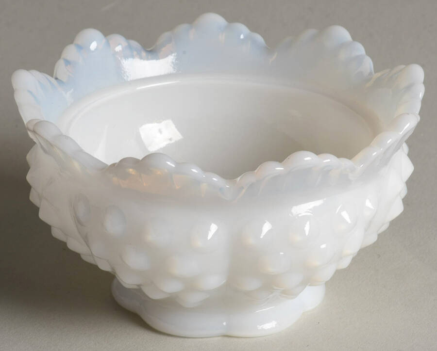 Hobnail French (Opalescent) Base for (2 Piece) Fairy Lamp by Fenton-1