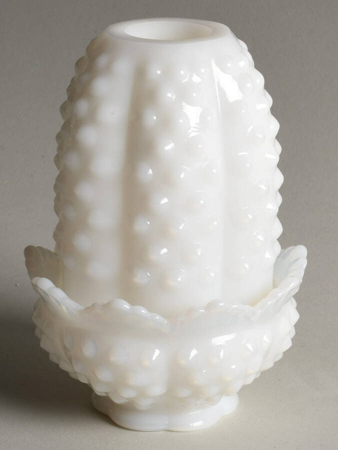 Hobnail French (Opalescent) (2 Piece) Fairy Lamp by Fenton-1