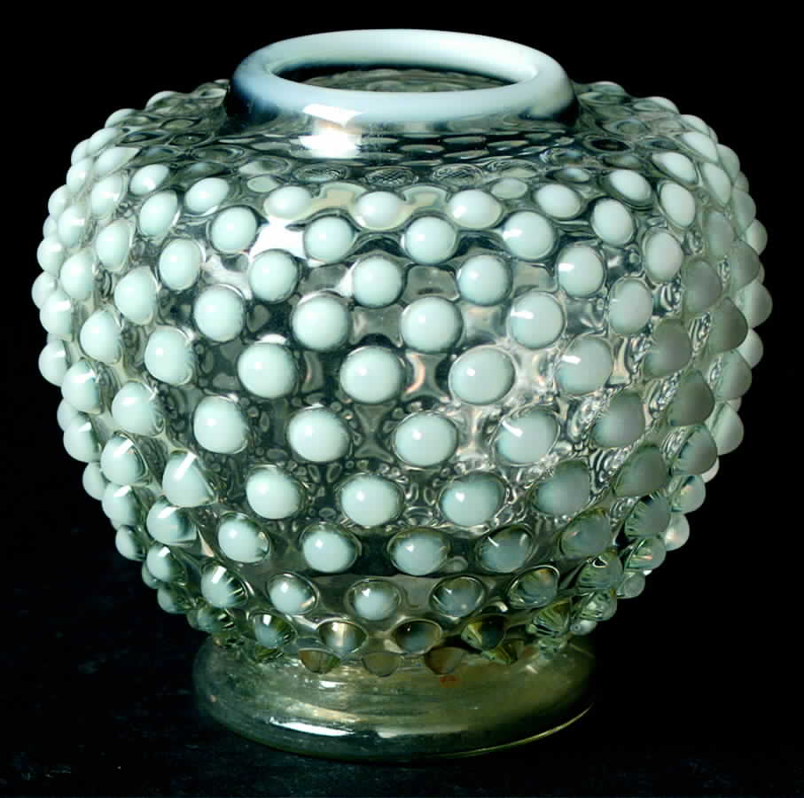Hobnail French (Opalescent) Small Ginger Jar No Lid by Fenton-1