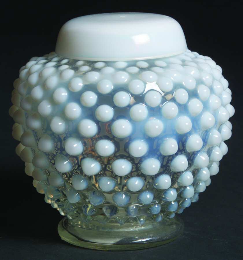 Hobnail French (Opalescent) Small Ginger Jar & Lid by Fenton-1