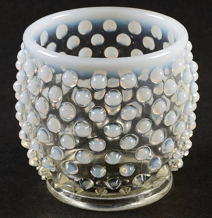 Hobnail French (Opalescent) Jam/Jelly No Lid by Fenton-1