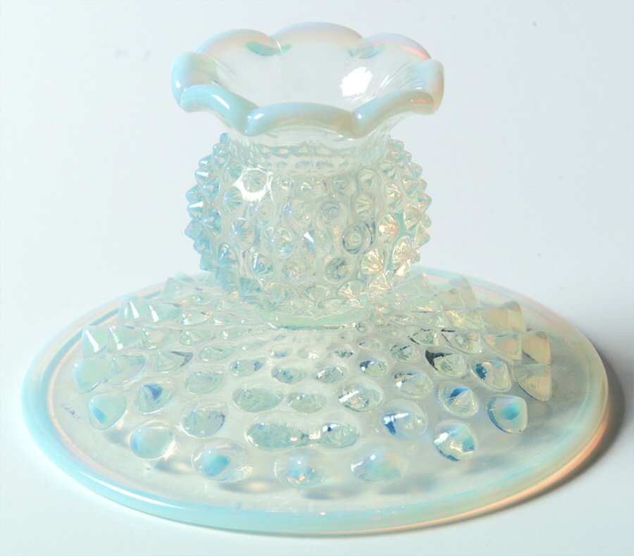 Hobnail French (Opalescent) 3" Single Light Candlestick by Fenton-1
