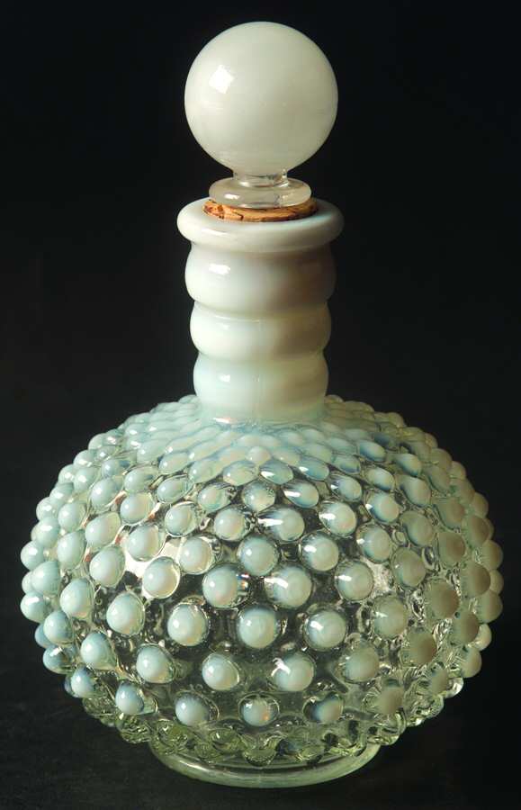Hobnail French (Opalescent) Wrisley Cologne Bottle & Stopper by Fenton-1