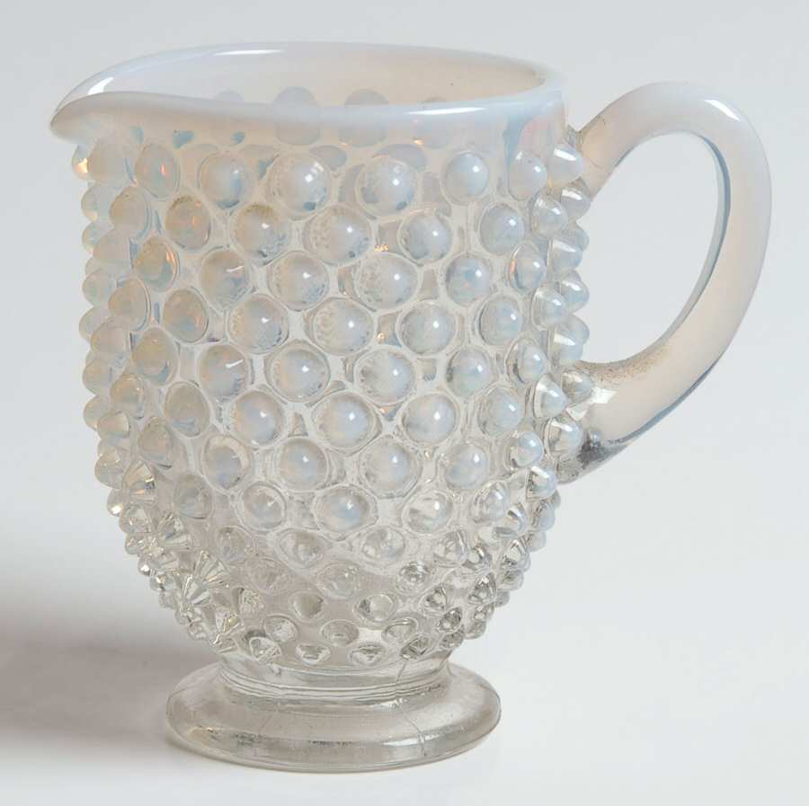Hobnail French (Opalescent) Footed Creamer by Fenton-1