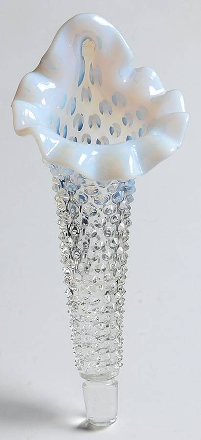 Hobnail French (Opalescent) (4 Piece) Epergnette, Small Vase Only by Fenton-1
