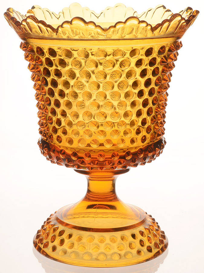 Hobnail Amber (Colonial Amber) Footed Urn No Lid by Fenton-1