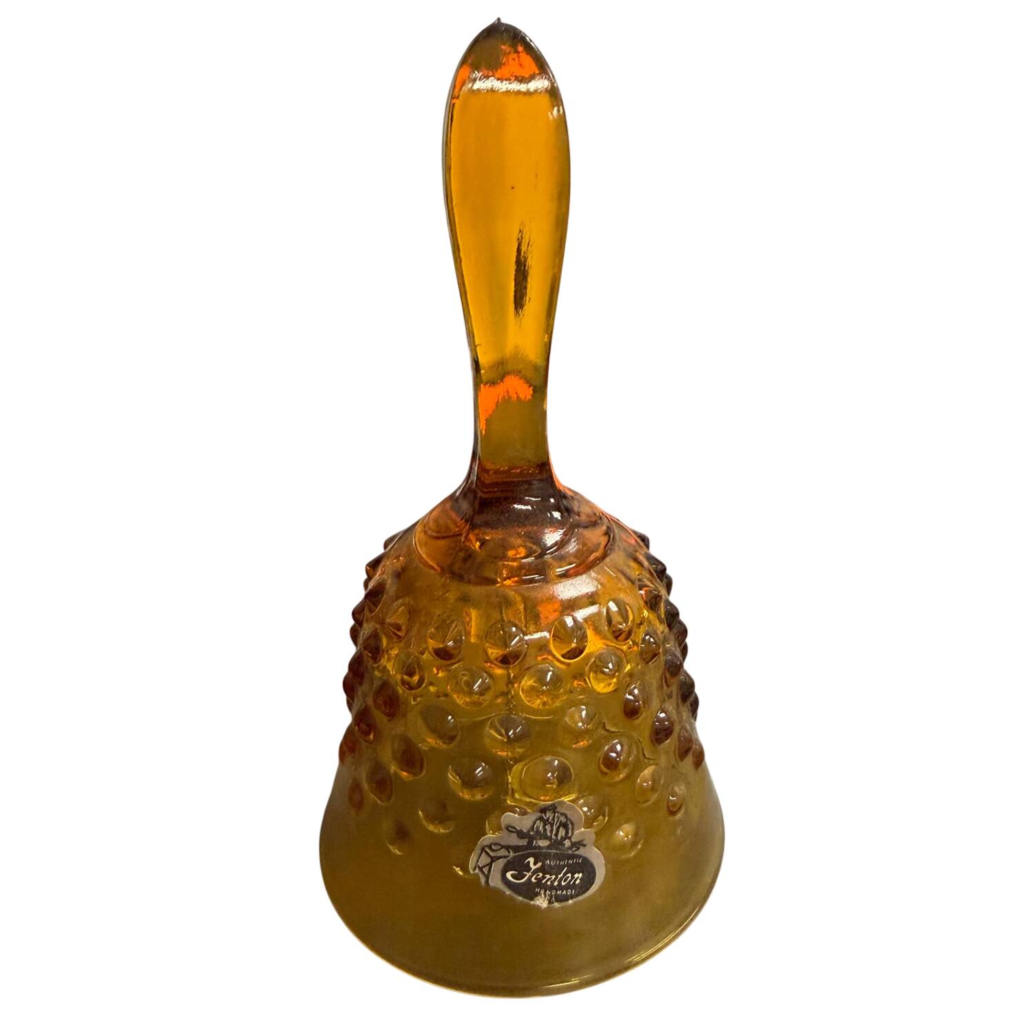 Hobnail Amber (Colonial Amber) 5" Bell by Fenton-1