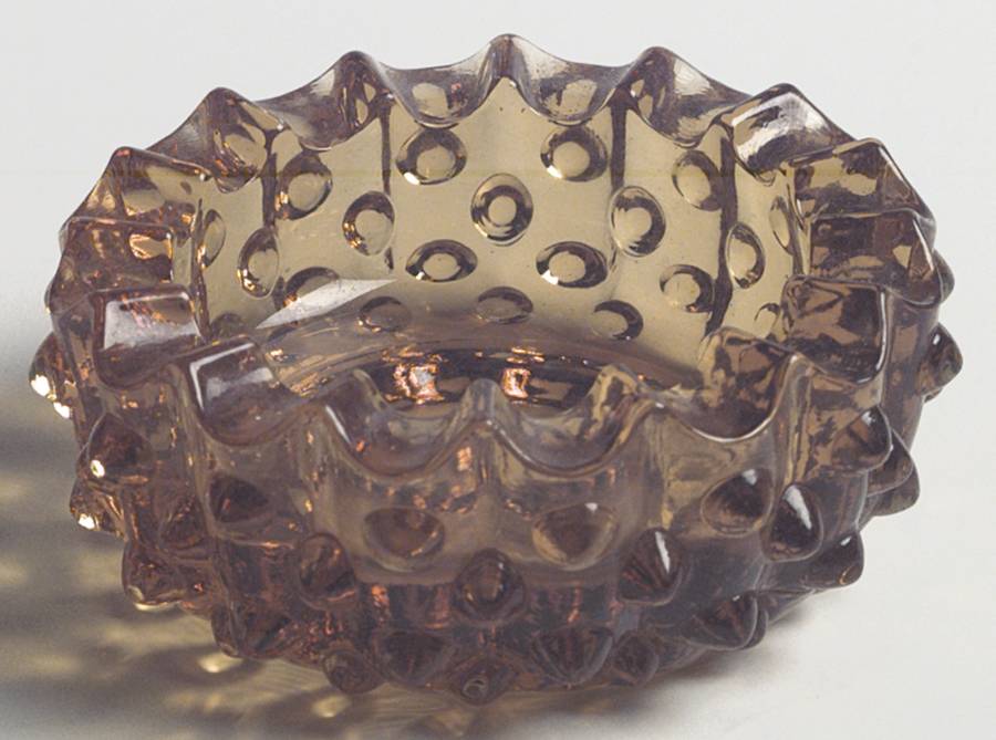 Hobnail Amber (Colonial Amber) 3" Round Ashtray by Fenton-1