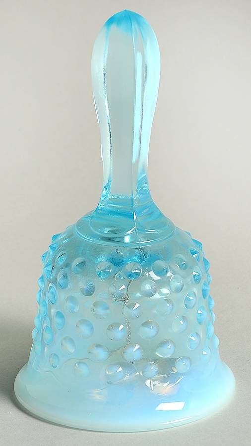 Hobnail Blue (Opalescent) 5" Bell by Fenton-1