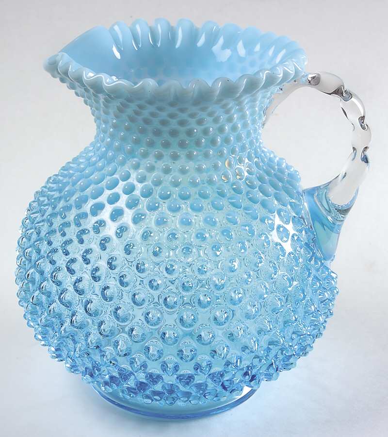 Hobnail Blue (Opalescent) 80 Oz Jug by Fenton-1