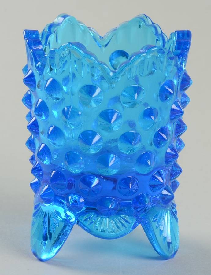 Hobnail Blue (Colonial Blue) Toothpick Holder by Fenton-1