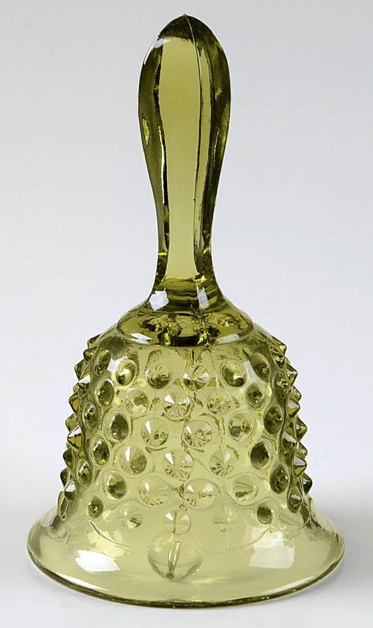 Hobnail Green (Colonial Green) 5" Bell by Fenton-1
