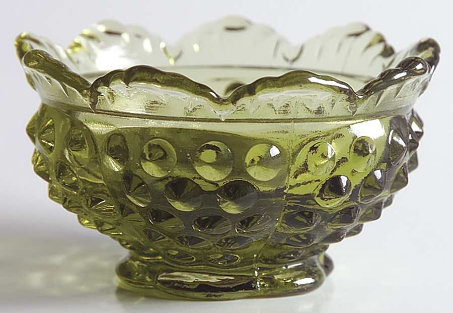 Hobnail Green (Colonial Green) Base for (2 Piece) Fairy Lamp by Fenton-1