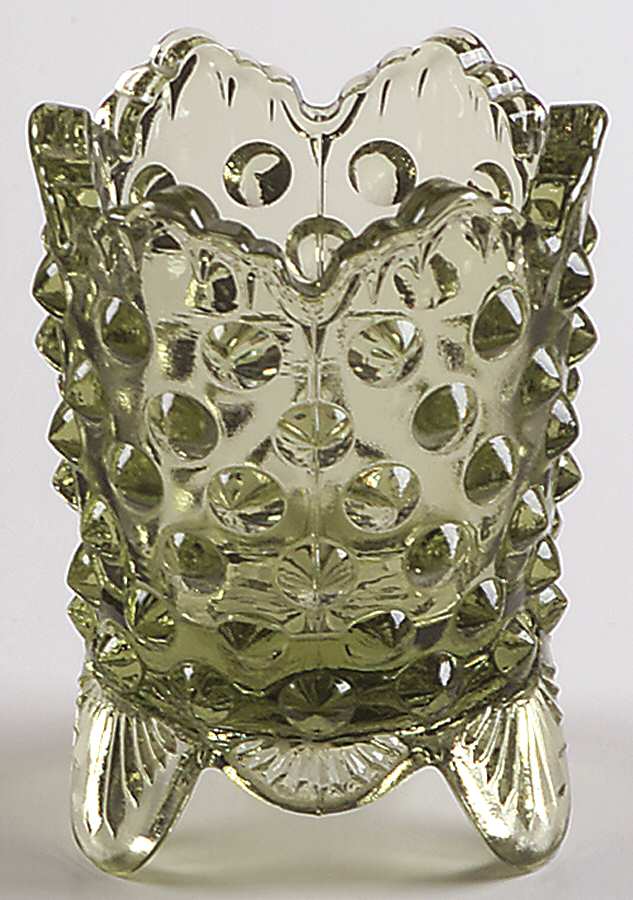 Hobnail Green (Colonial Green) Toothpick Holder by Fenton-1