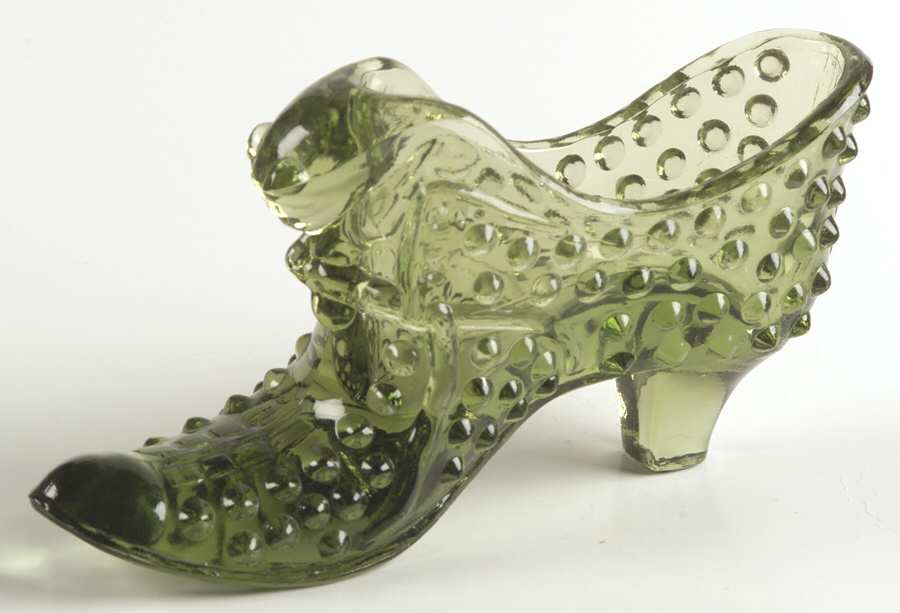 Hobnail Green (Colonial Green) Slipper by Fenton-1