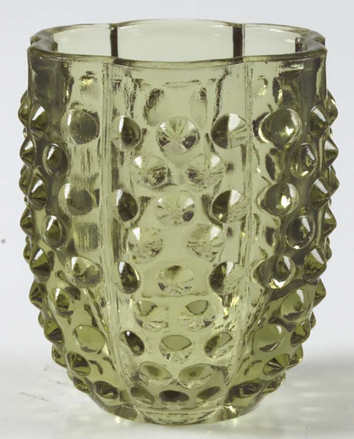 Hobnail Green (Colonial Green) Globe for (2 Piece) Fairy Lamp by Fenton-1