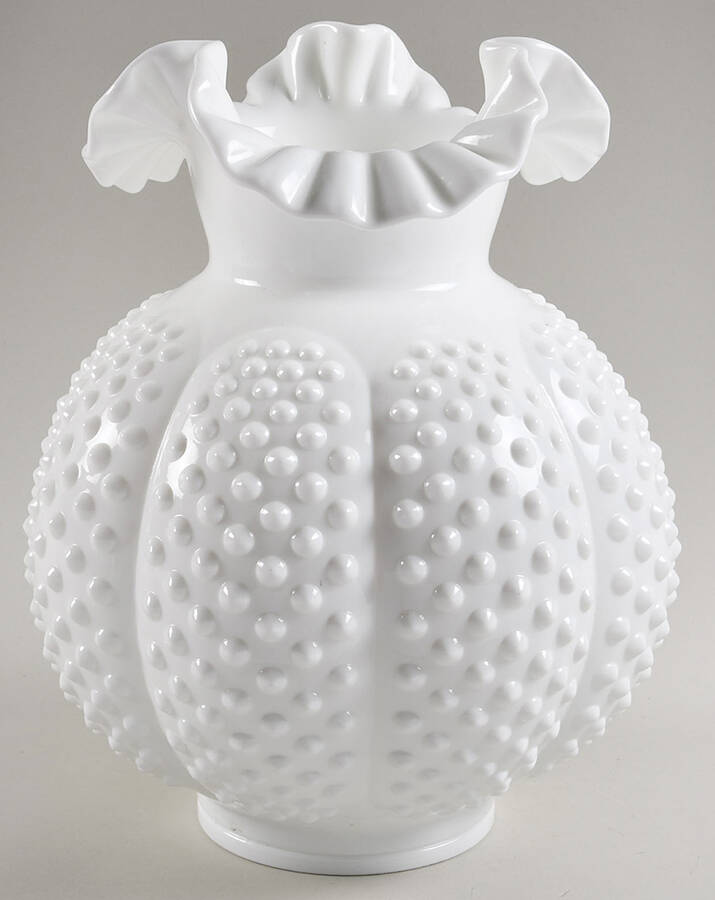 Hobnail Milk Glass Globe for Gone with the Wind Lamp by Fenton-1