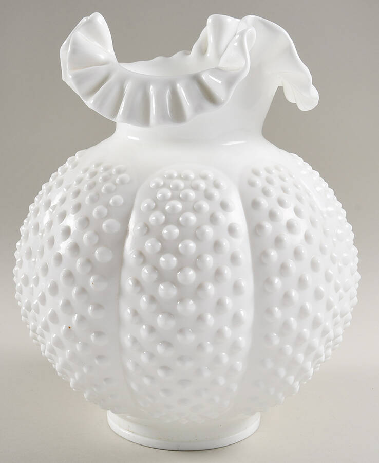 Hobnail Milk Glass Globe for Gone with the Wind Lamp by Fenton-1