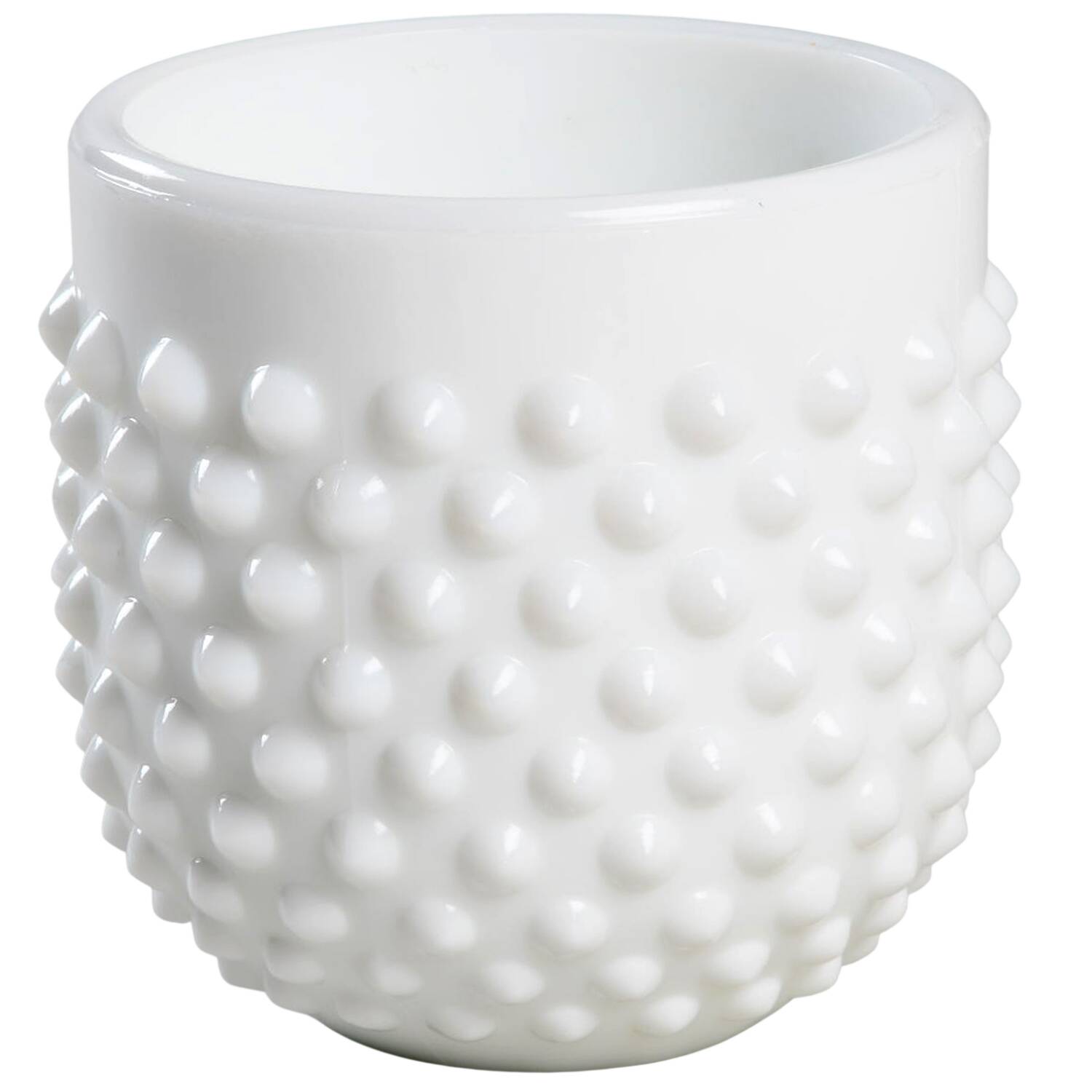 Hobnail Milk Glass Globe for (3 Piece) Footed Fairy Lamp by Fenton-1