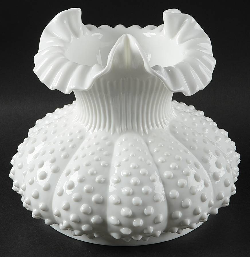 Hobnail Milk Glass Shade for #3807 21" Electric Student Lamp by Fenton-1