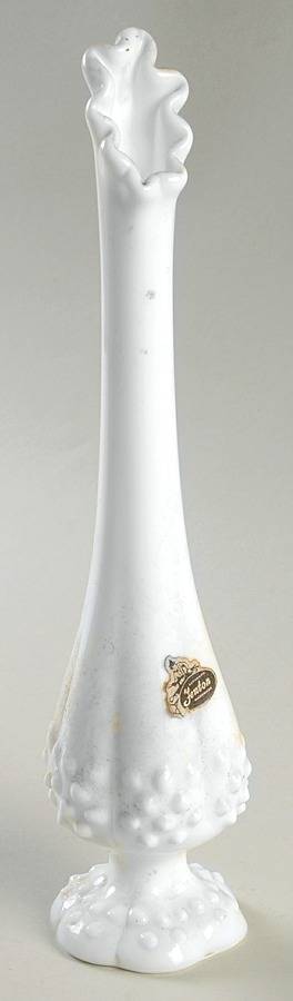 Hobnail Milk Glass #3950 7" To 11" Swung Vase by Fenton-1