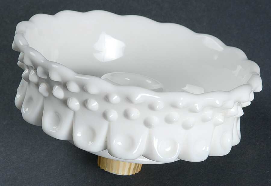 Hobnail Milk Glass Petite Fenton Epergne by Fenton-1
