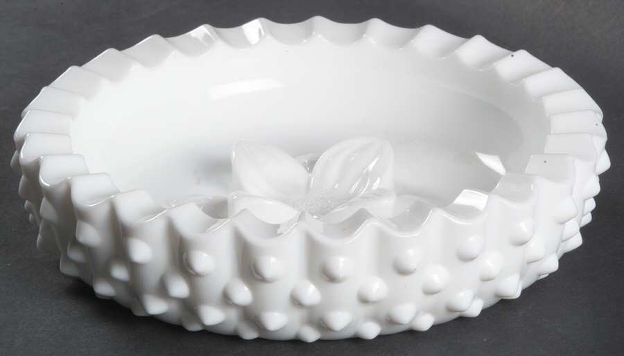 Hobnail Milk Glass Pipe Ashtray by Fenton-1
