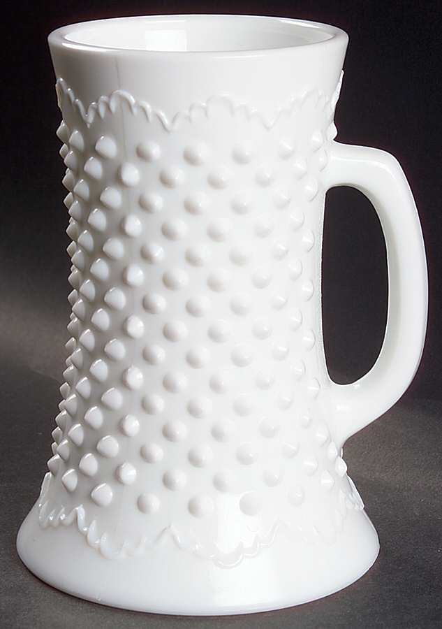 Hobnail Milk Glass Beer Stein by Fenton-1