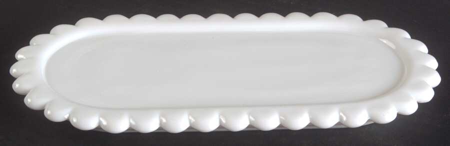 Hobnail Milk Glass 1/4 Pound Butter Dish, No Lid by Fenton-1