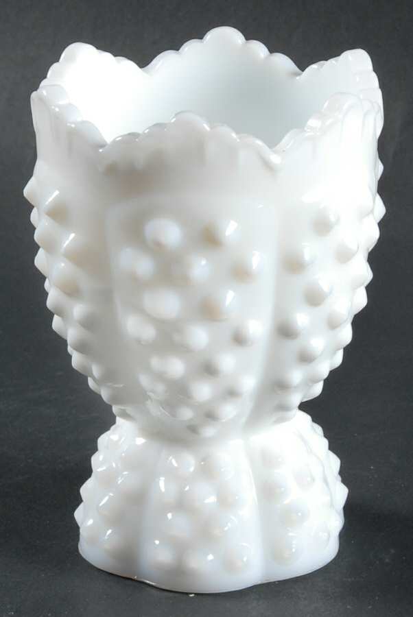 Hobnail Milk Glass Double Egg Cup by Fenton-1