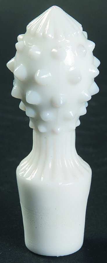 Hobnail Milk Glass Stopper for Handled Cruet by Fenton-1