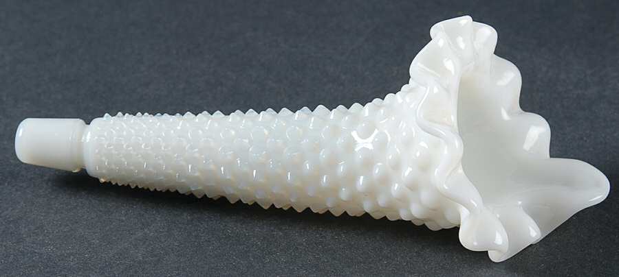 Hobnail Milk Glass (4 Piece) Epergnette, Small Vase Only by Fenton-1