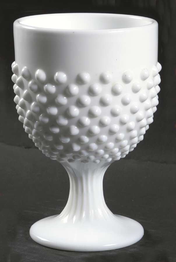 Hobnail Milk Glass Oversize Goblet by Fenton-1