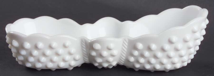 Hobnail Milk Glass Spoon Holder by Fenton-1