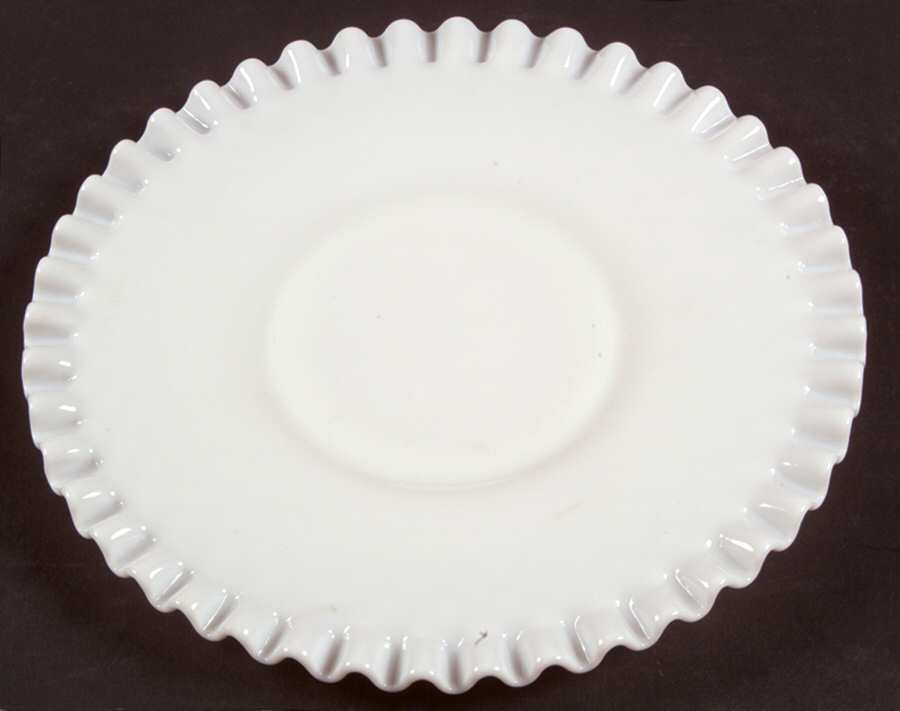 Hobnail Milk Glass 8" Salad Plate by Fenton-1