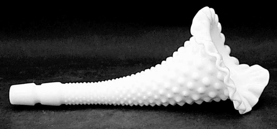 Hobnail Milk Glass Fenton Epergne Vase by Fenton-1
